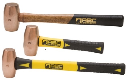 ABC Hammer 3 lb Bronze Hammer with 15 inch Fiberglass Handle - ABC3BZFL