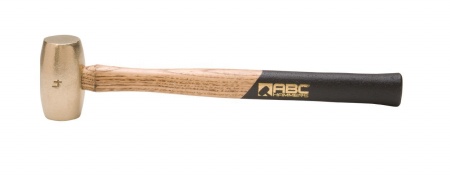 ABC Hammer 4 lb Brass Hammer with 18 inch Wood Handle - ABC4BW