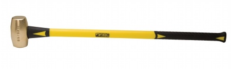 ABC Hammer 8 lb Brass Hammer with 34 inch Fiberglass Handle - ABC8BF