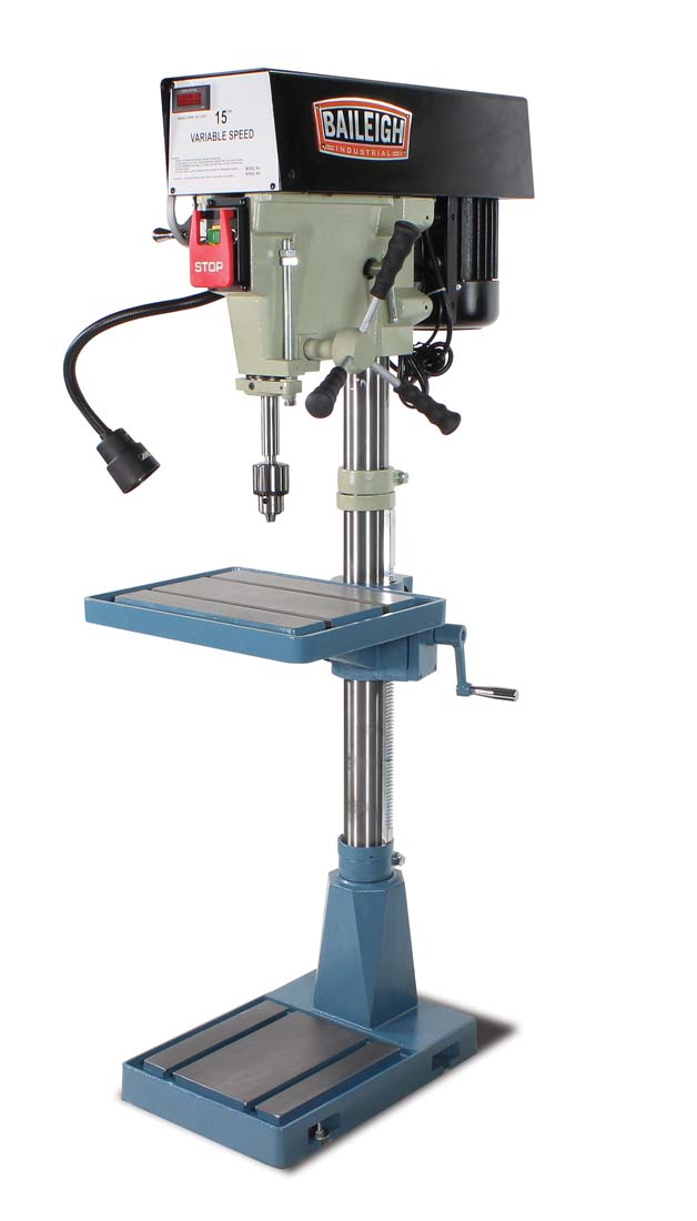 Baileigh 220 volt single phase Variable Speed Drill Press DP-15VSF