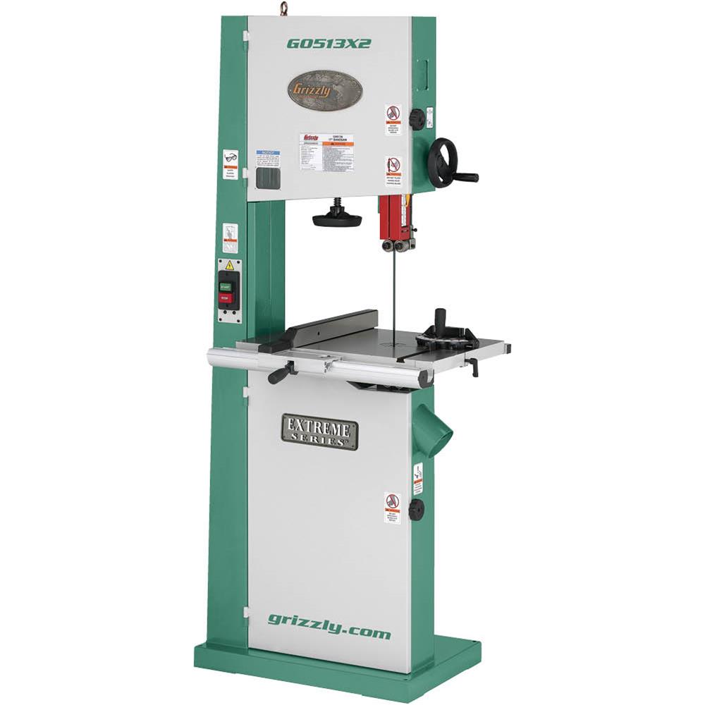 Grizzly 17 Inch 2 HP Bandsaw w/ Cast Iron Trunnion - G0513X2