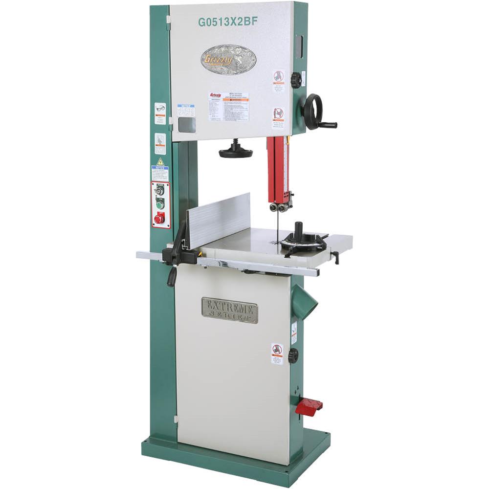 Grizzly 17 Inch 2 HP Extreme-Series Bandsaw with Cast-Iron Trunnion & Foot Brake Micro-Switch - G0513X2BF