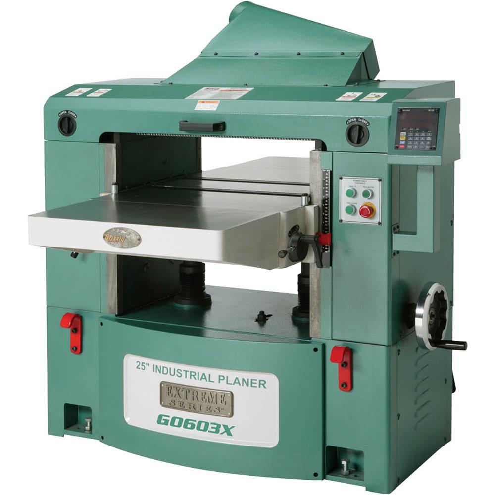 Grizzly 25 Inch 15 HP 3-Phase Extreme Duty Planer w/ Spiral Cutterhead - G0603X