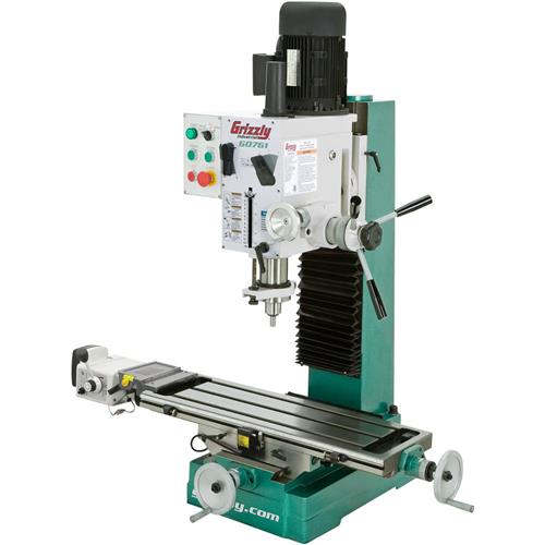 Grizzly Heavy-Duty Benchtop Mill/Drill with Power Feed and Tapping - G0761