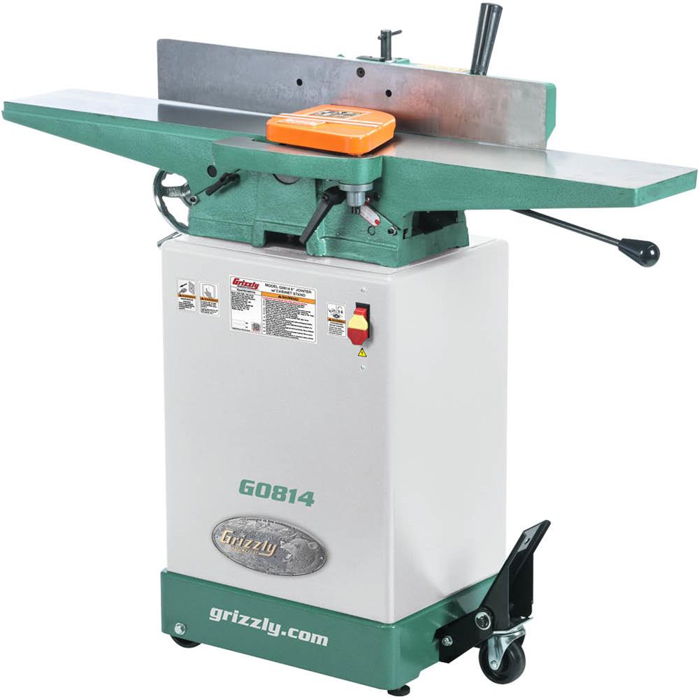 Grizzly 6 Inch x 48 Inch Jointer with Cabinet Stand - G0814