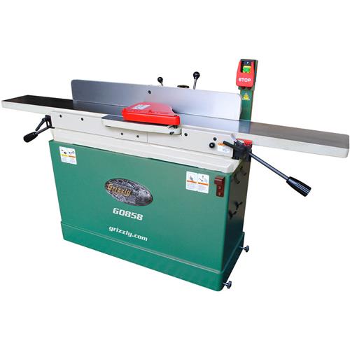 Grizzly 8 Inch x 76 Inch Parallelogram Jointer with Helical Cutterhead & Mobile Base - G0858