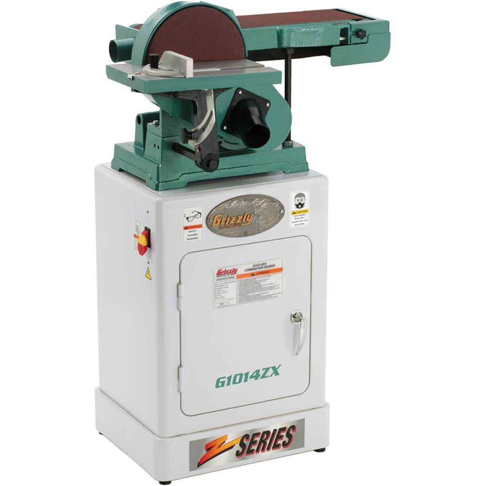 Grizzly 6 Inch x 48 Inch Belt/9' Disc Combo Sander with Cabinet Stand - G1014ZX