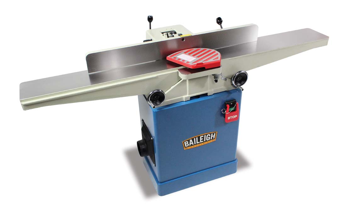 Baileigh 6 Inch Long Bed Jointer with Helical Cutter Head - IJ-666-HH