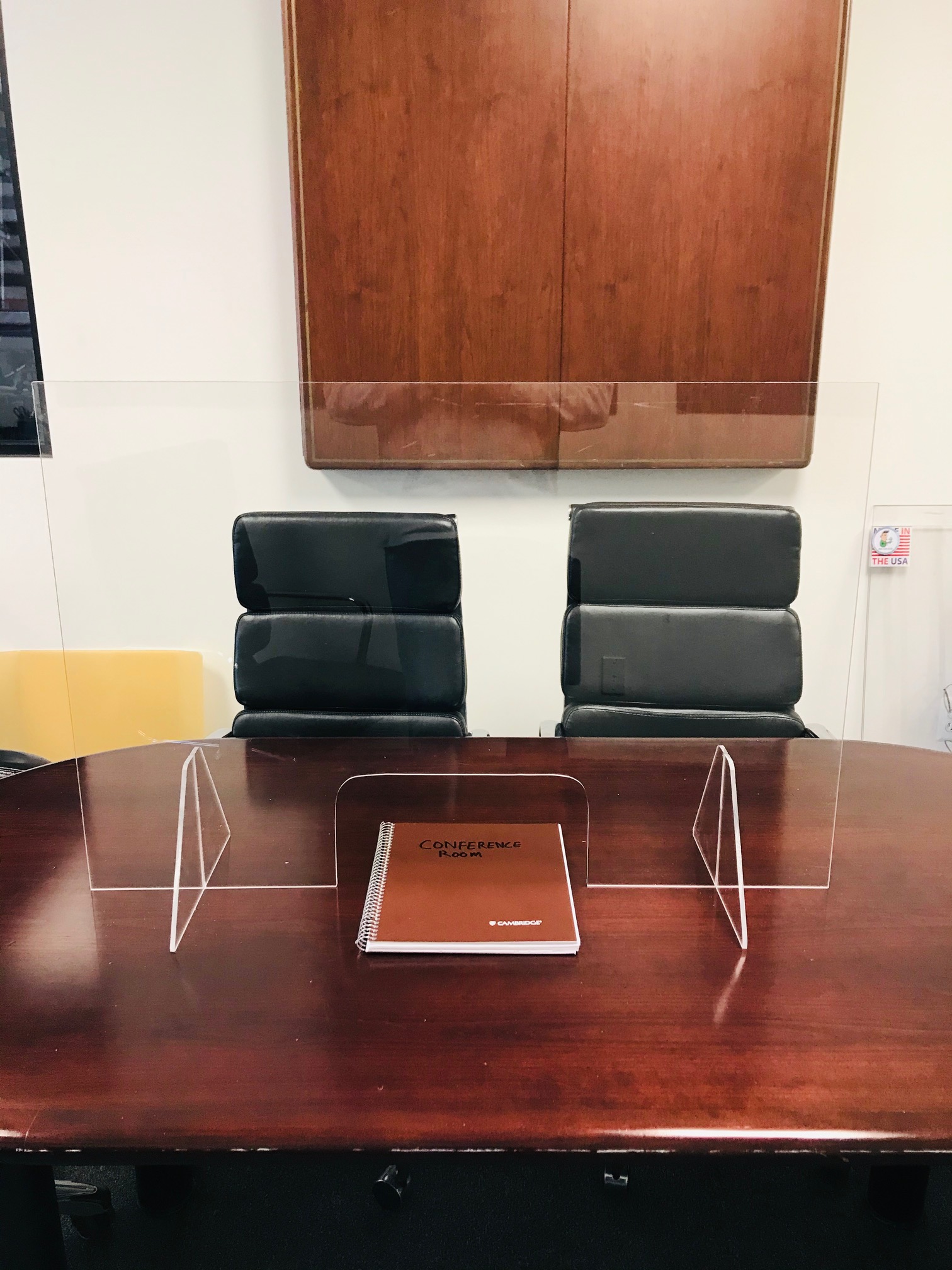 Sneeze Guard with Standard Acrlic Legs 36 inch Wide X 24 inch Tall Sneeze Shield Plexiglass - Acrylic