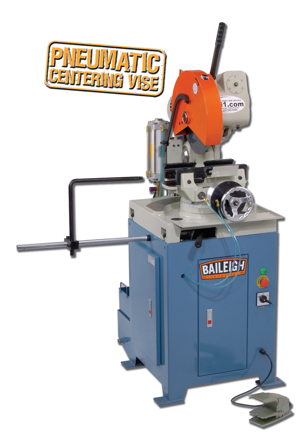Baileigh 220 Volt 3 Phase Heavy Duty Semi Automatic Cold Saw with 14 Inch Blade - CS-350SA