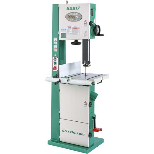 Grizzly Super Heavy-Duty 14 Inch 2 HP Resaw Bandsaw with Foot Brake - G0817