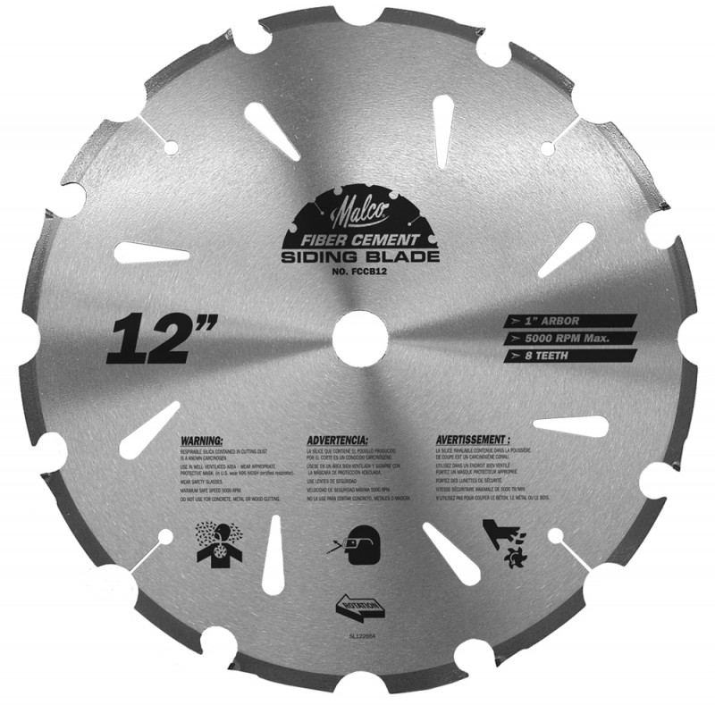 Malco Fiber Cement Circular Saw Blade 12 in. - FCCB12