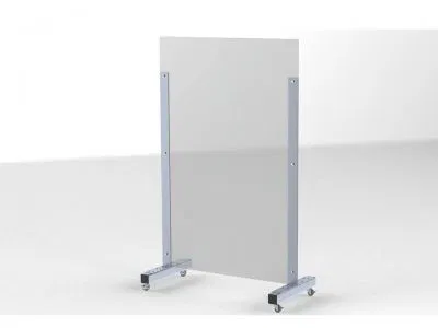 Stand Up Sneeze Guard 36w x 72h with Casters Wheels New