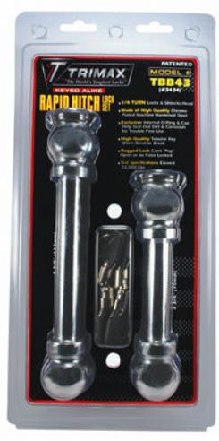 Trimax-'Rapid Hitch' Keyed Alike Lock Set With Patented Barbell Heads